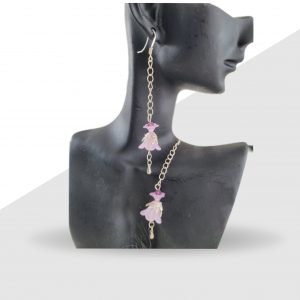 Boucles d'Oreilles Lucite Florale Clochette