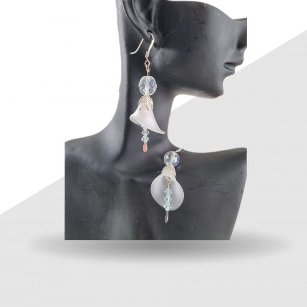 Boucles d'oreilles Lucite Arum Blanc